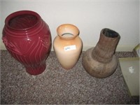 3 large vases