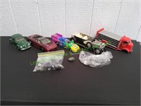 (5) Diecast Cars & Delivery Truck