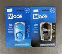 Two Mace Brand 130dB Keychain Alarms NEW