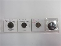 Group of 4 Early Coins