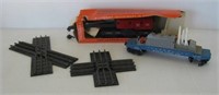 Lionel train cars and track including #1020 90
