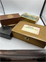 Lot of Wood Trinket Boxes