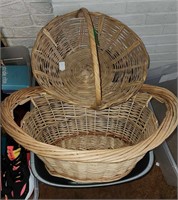 LOT OF TWO WHICKER BASKETS