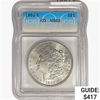 1882-S Morgan Silver Dollar ICG MS65