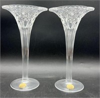 2 Vincennes Crystal Vases