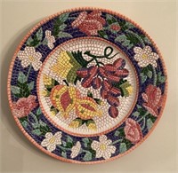 16" Hand painted Italian plate