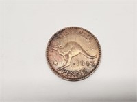 1943 Australian One Penny Coin