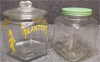Vintage Planters Peanuts Jar & Storage Jar