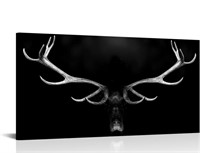 Fochorlo Large Deer Antler Wall Art Black and
