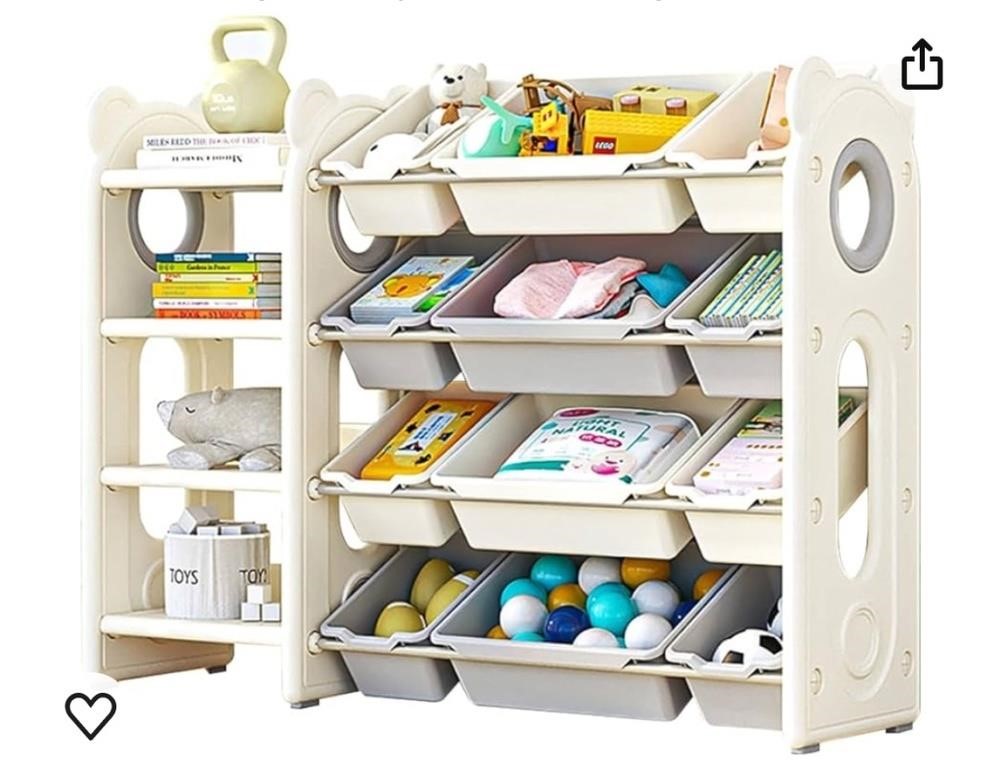 Kids Toy Storage Organizer Book Shelf W bins