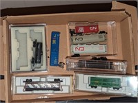 Assorted Z scale model train cars