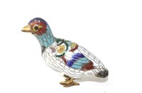 Cloisonné style artistic bird