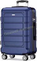 SHOWKOO 20in Expandable Luggage  Blue