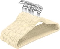 49pk Non-Slip Velvet Hangers  360-Hook - Ivory