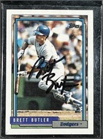 SIGNED BRETT BUTLER Baseball Card