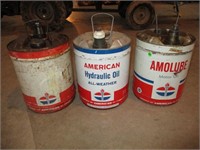 Lot (3) Standard Oil 5 Gal Cans