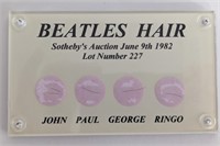 All 4 Beatles Hair Strand Collection,  COA