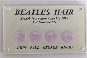 All 4 Beatles Hair Strand Collection,  COA