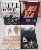 C7) 4 Military War History Books WWII Guadalcanal