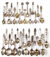 ASSORTED FOREIGN FIGURAL SILVER SOUVENIR SPOONS