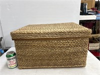 Decorative woven bin