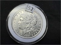 (1) 1881 O Morgan Dollar AU