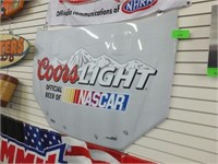 COORS LIGHT NASCAR HOOD SIGN