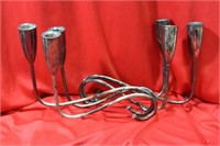 A Pair of Weighted Sterling Candlesticks