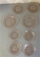 Mayfair Pink Depression Plate Lot