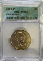 2007P John Adams Dollar ICG MS67