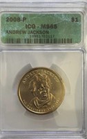 2008P Andrew Jackson Dollar ICG MS65