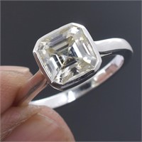 APPR $3500 Moissanite Ring 2.5 Ct 925 Silver