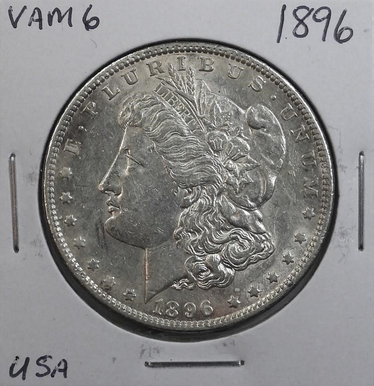 1896 VAM-6 USA Silver Morgan Dollar