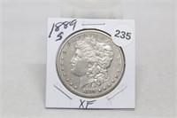 1889 S XF Morgan Silver Dollar