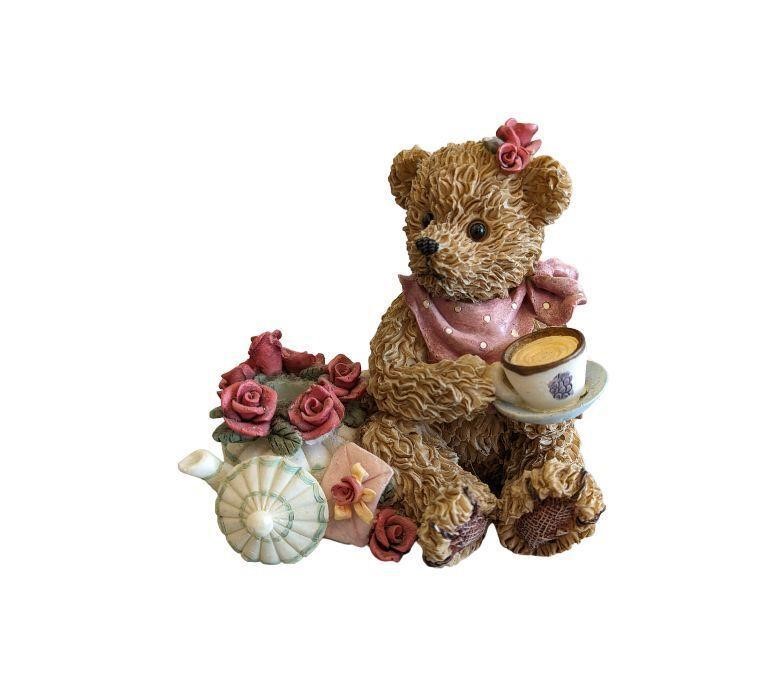 Single Teddy Bear Having Tea