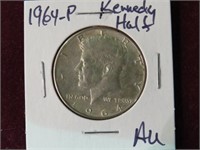 1964 P KENNEDY HALF DOLLAR 90% AU
