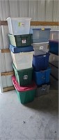 lot of (10) storage containers w/lids