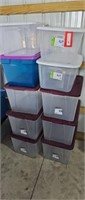 lot of (10) storage containers w/lids