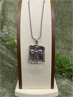 Sterling Silver Chain w/ Cross & Verse Pendant