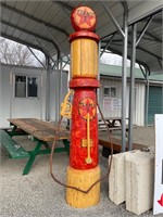 Wooden vintage gas pump 108"x 20"