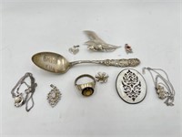 Assorted Sterling Jewelry & More