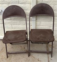 Vintage Metal Folding Chairs