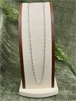 18’’ Sterling Twisted Chain Necklace Marked .925