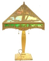 Antique Scenic 20" lamp