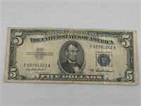 1953 $5 blue note silver certificate