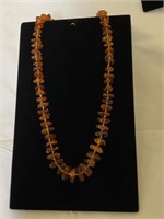 Amber necklace 18" with box and certificates