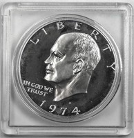 1974 USA Silver Proof Eisenhower Dollar