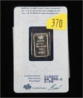 Pamp Suisse .999 fine silver 2.5 gr. silver bar