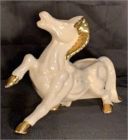 Vintage MCM Ceramic White Horse Planter