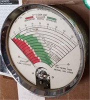 Jewell Tube Checker 8.5" Read Out Meter Dial